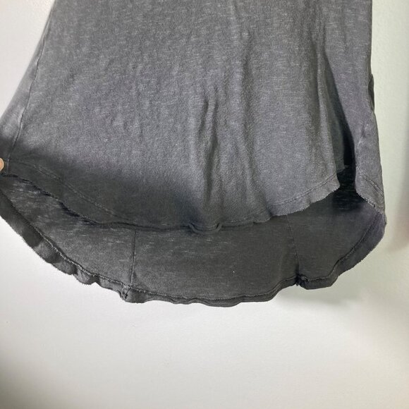 Womens We The Free Lace Button Boho V Neck Top Distressed Gray S - Picture 7 of 10